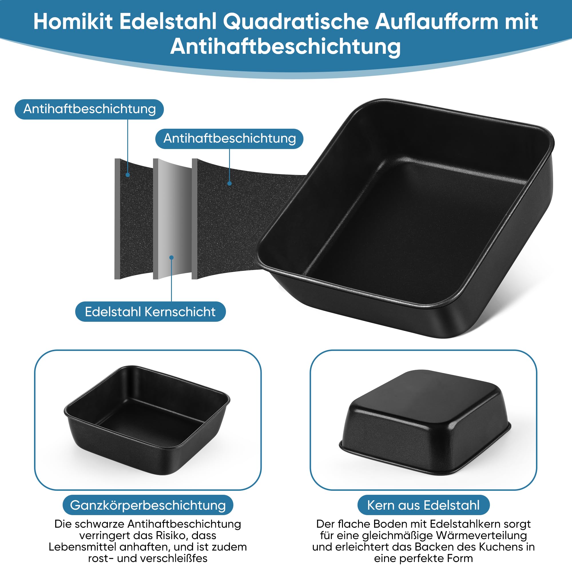 homikit-bakeware-auflaufform-2er-set-15-9cm-edelstahl-eckig image 3