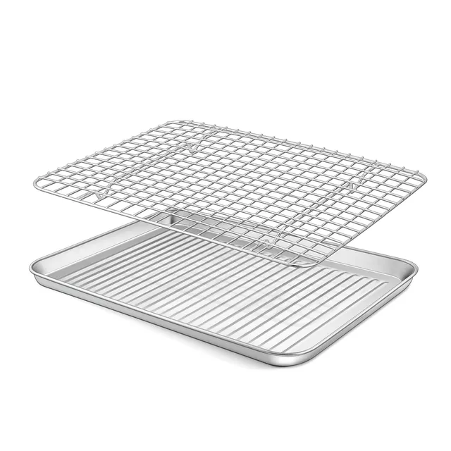 homikit-bakeware-backblech-mit-gitter-31-5cm-edelstahl-ofenblech image 1