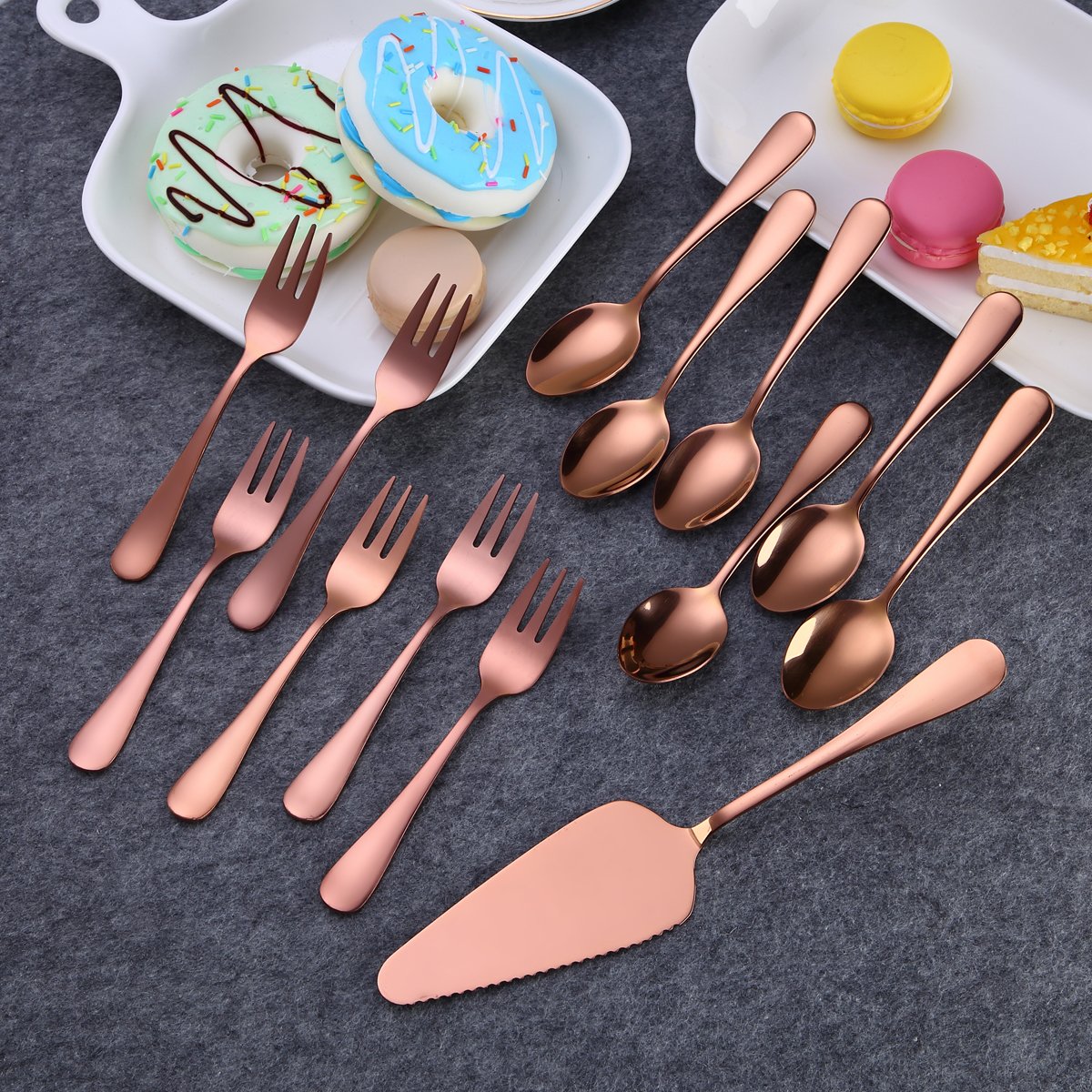 berglander-serving-set-ros-gold-13-tlg-tortenheber-kuchenset image 2