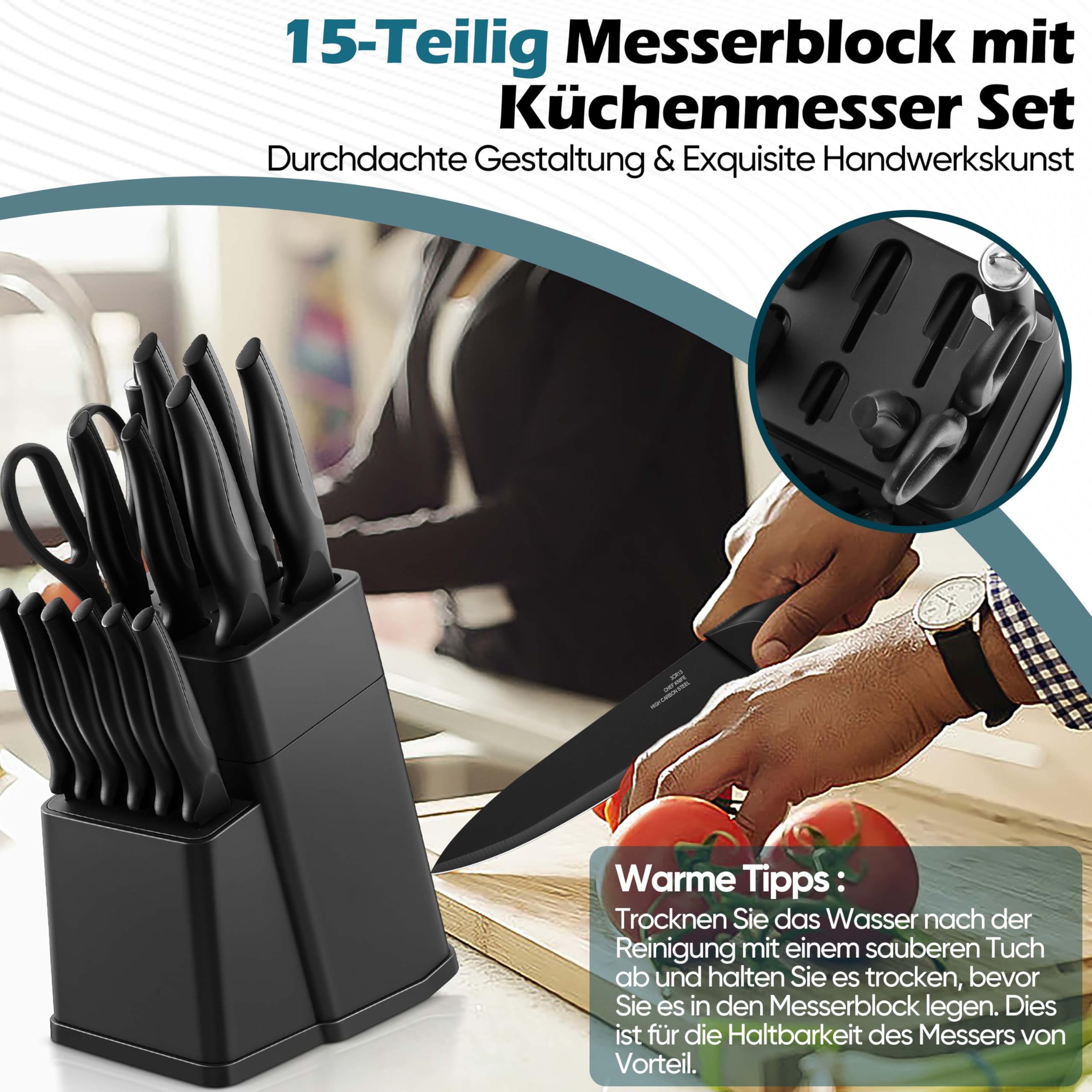 homikit-messerblock-set-15-tlg-schwarz-edelstahl-messerset image 6