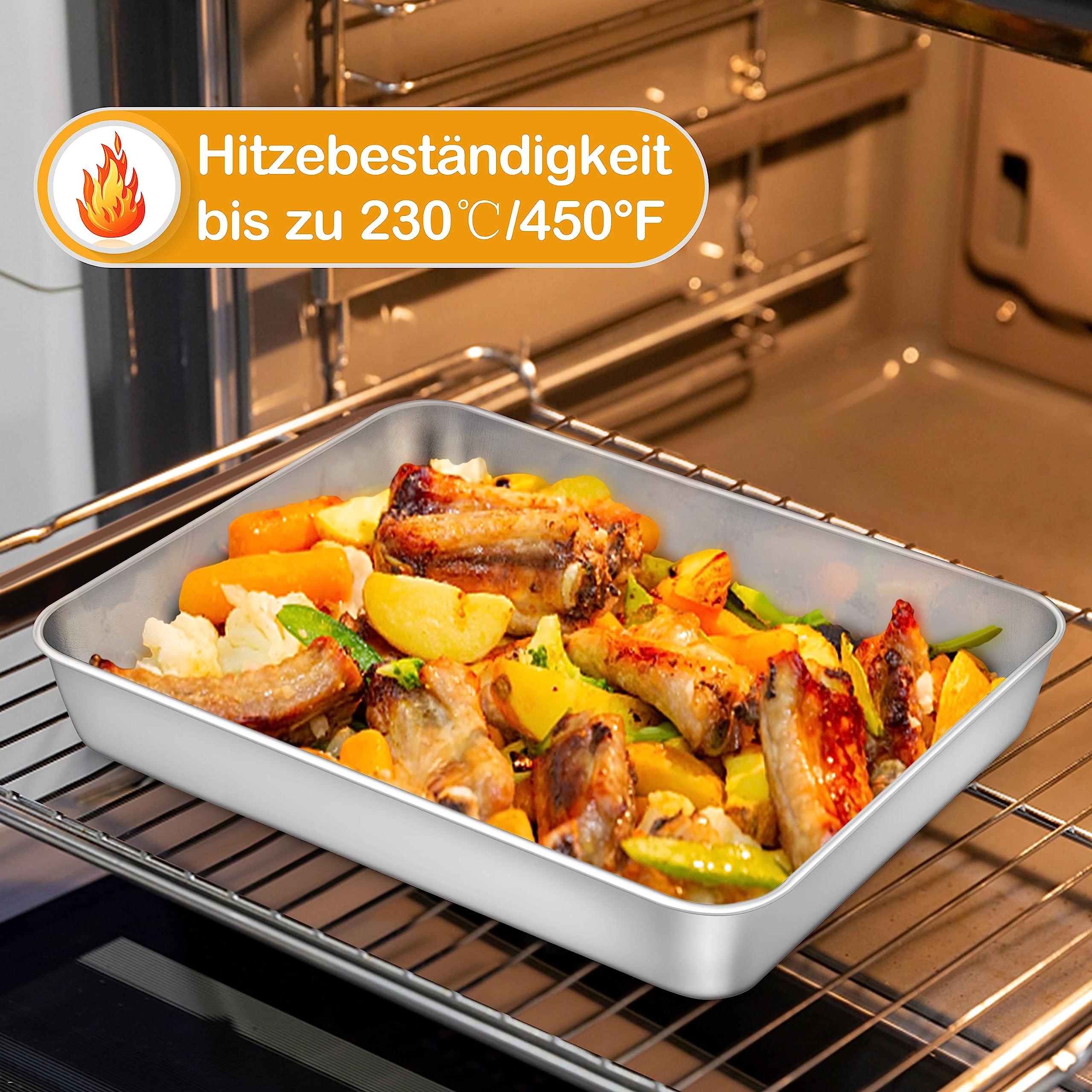 homikit-bakeware-auflaufform-26-5-cm-backblech-2er-set-edelstahl image 5