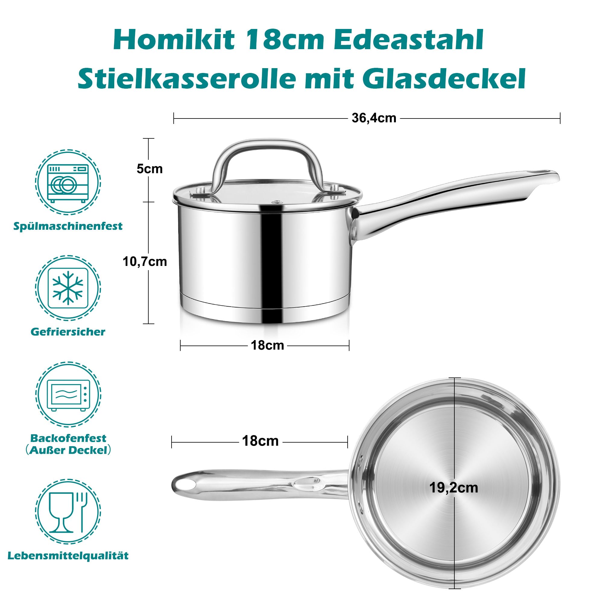 homikit-stielkasserolle-18cm-edelstahl-milchtopf-2-8l-induktion image 2
