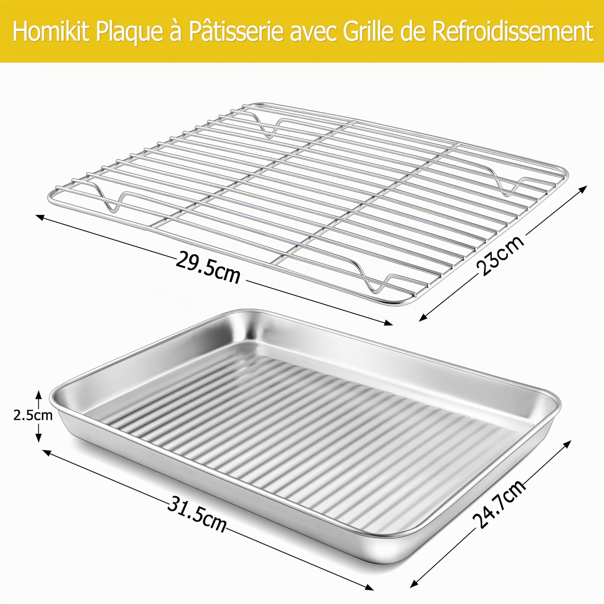homikit-bakeware-backblech-mit-gitter-31cm-edelstahl image 2