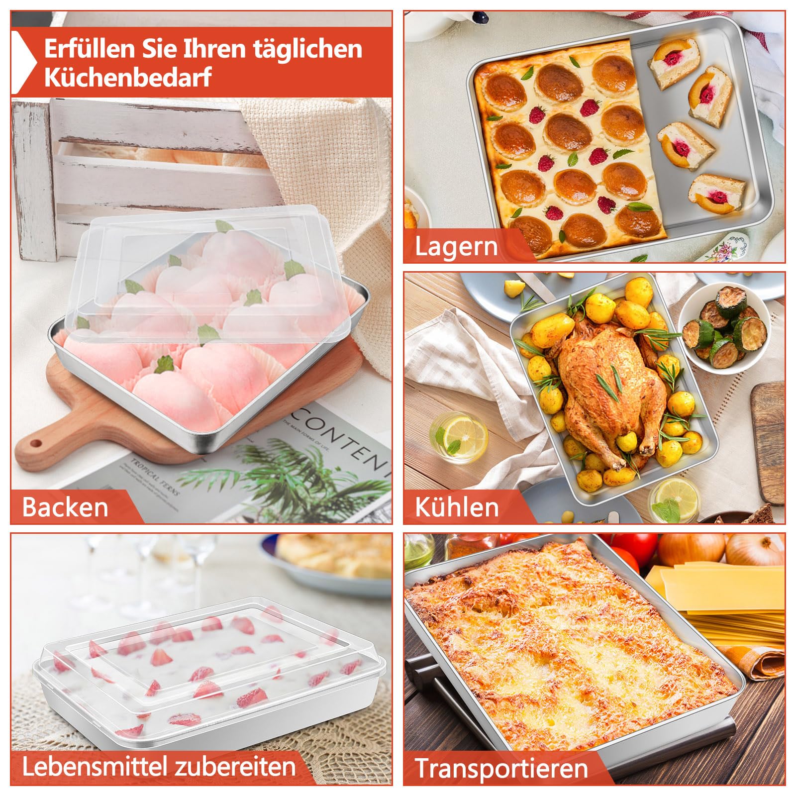 homikit-bakeware-backblech-mit-deckel-26-5x20-5cm-edelstahl image 6