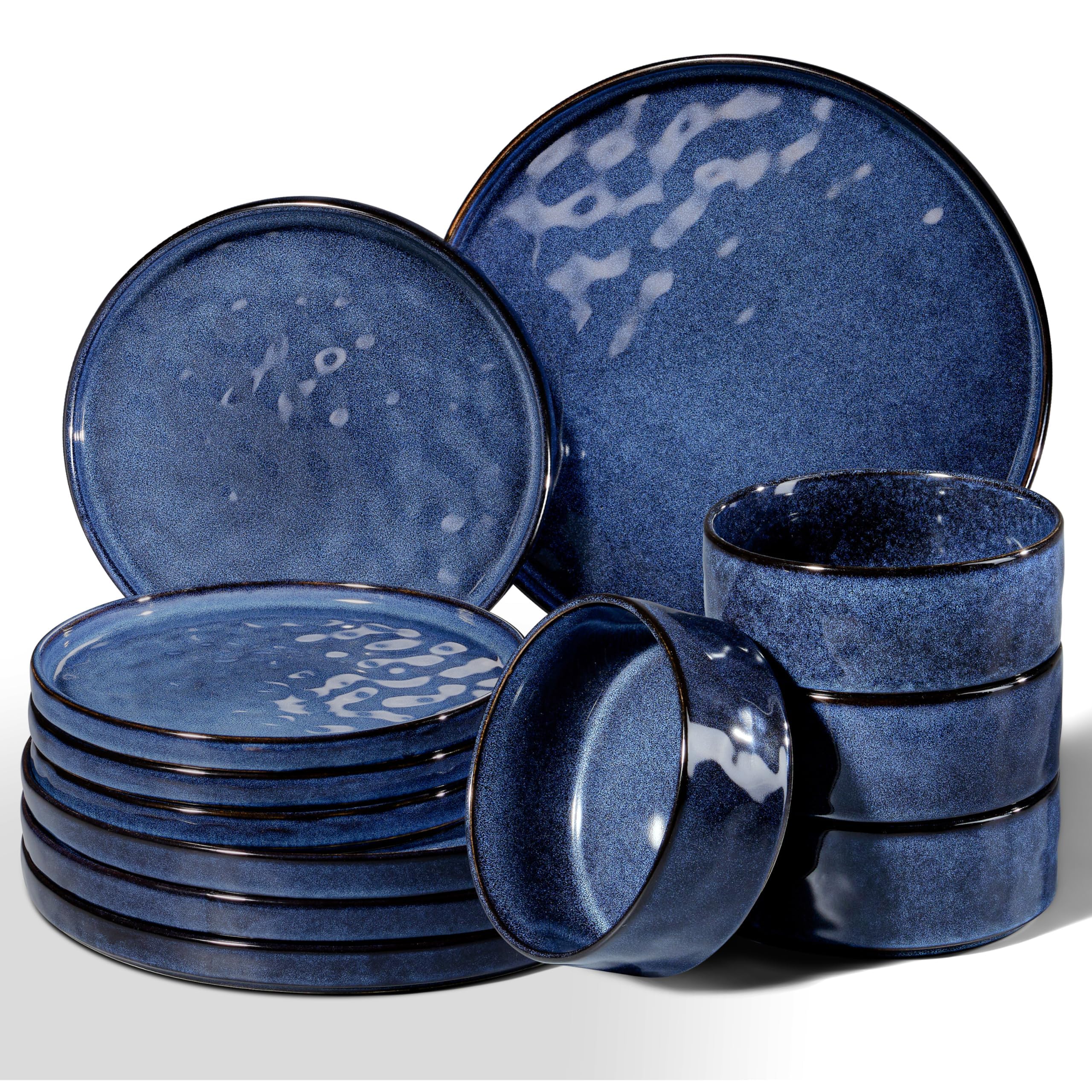 homikit-dinnerware-geschirrset-12-teilig-edelblau-steinzeug image 1