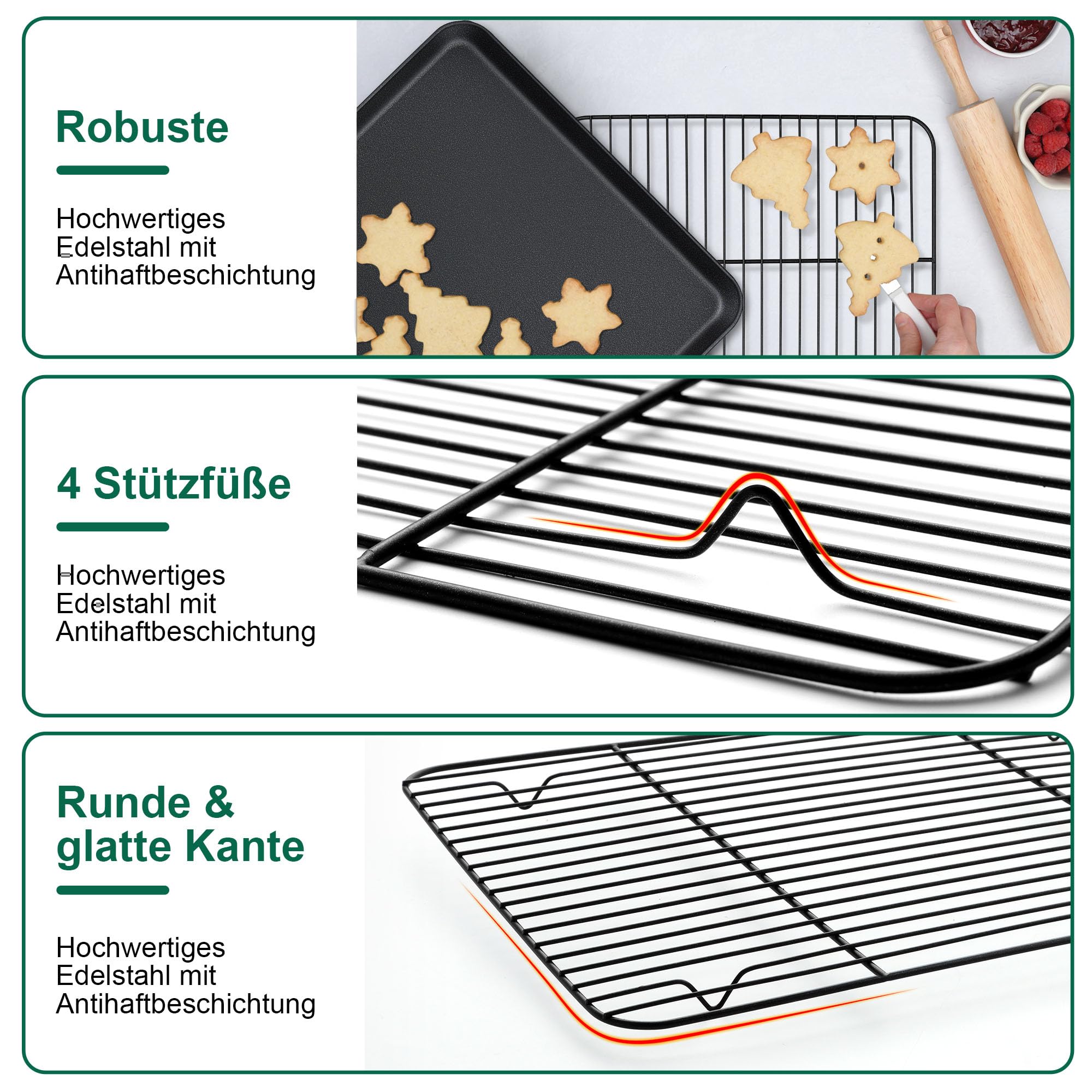 homikit-bakeware-backblech-mit-gitter-40-5cm-antihaft-2-tlg image 4