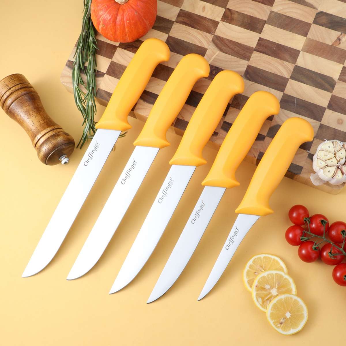 cheffinger-cf-bg11-k-chenmesser-gelb-edelstahl image 2