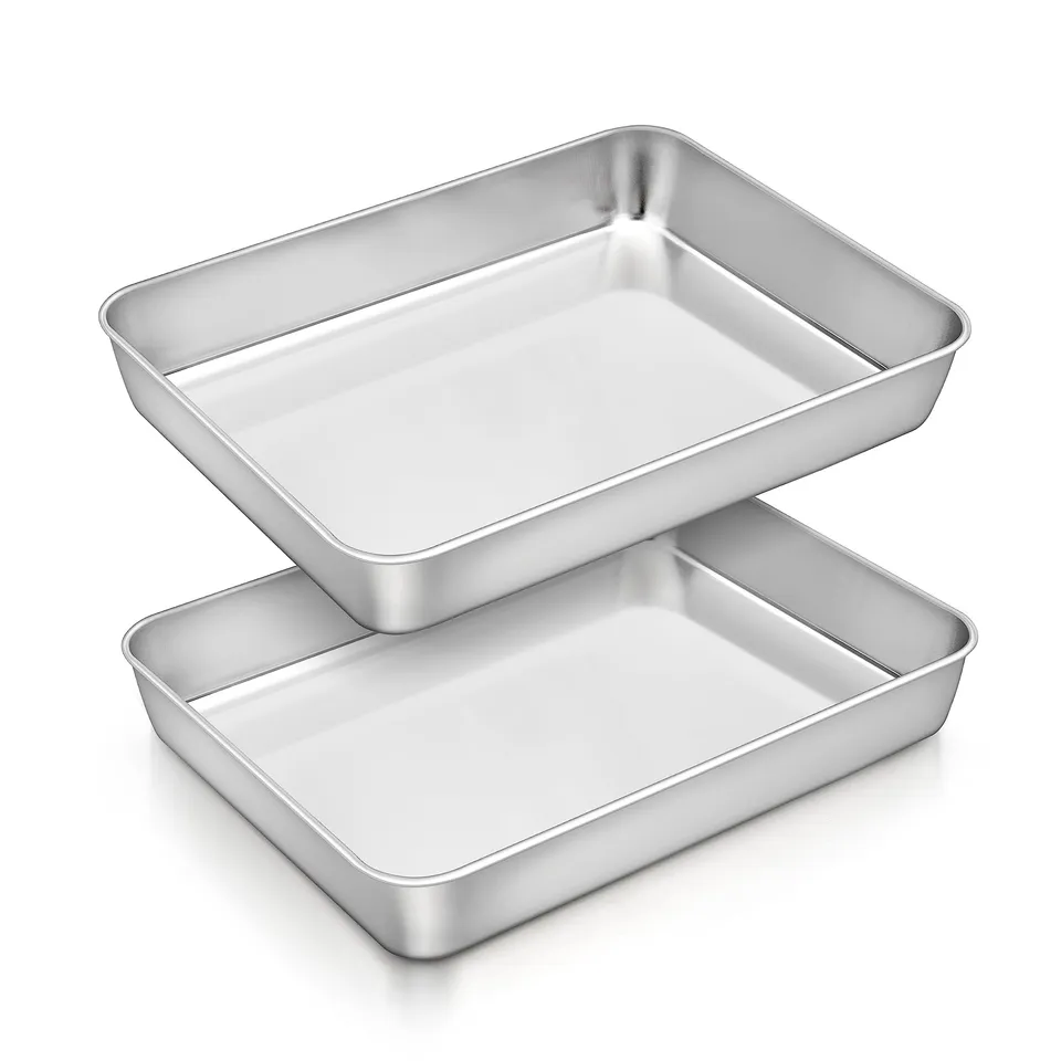 homikit-bakeware-auflaufform-26-5-cm-backblech-2er-set-edelstahl image 1