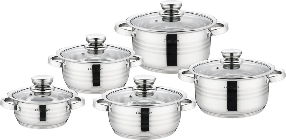 cheffinger-cookware-cf-ss10-kochtopf-1-st-ck-edelstahl image 1