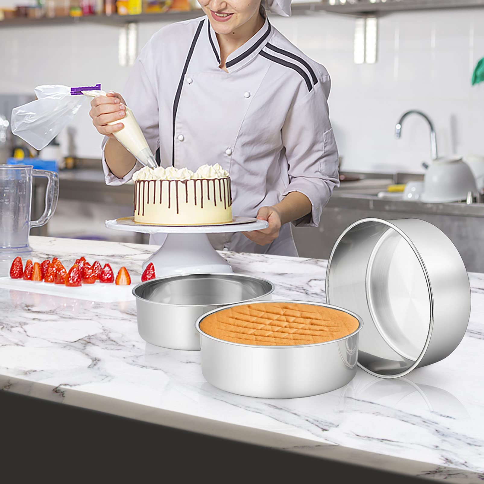 homikit-bakeware-kuchenform-rund-20cm-3er-set-edelstahl image 7