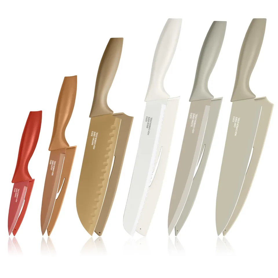 homikit-kitchen-gadgets-k-chenmesser-set-6tlg-bunt-edelstahl image 1