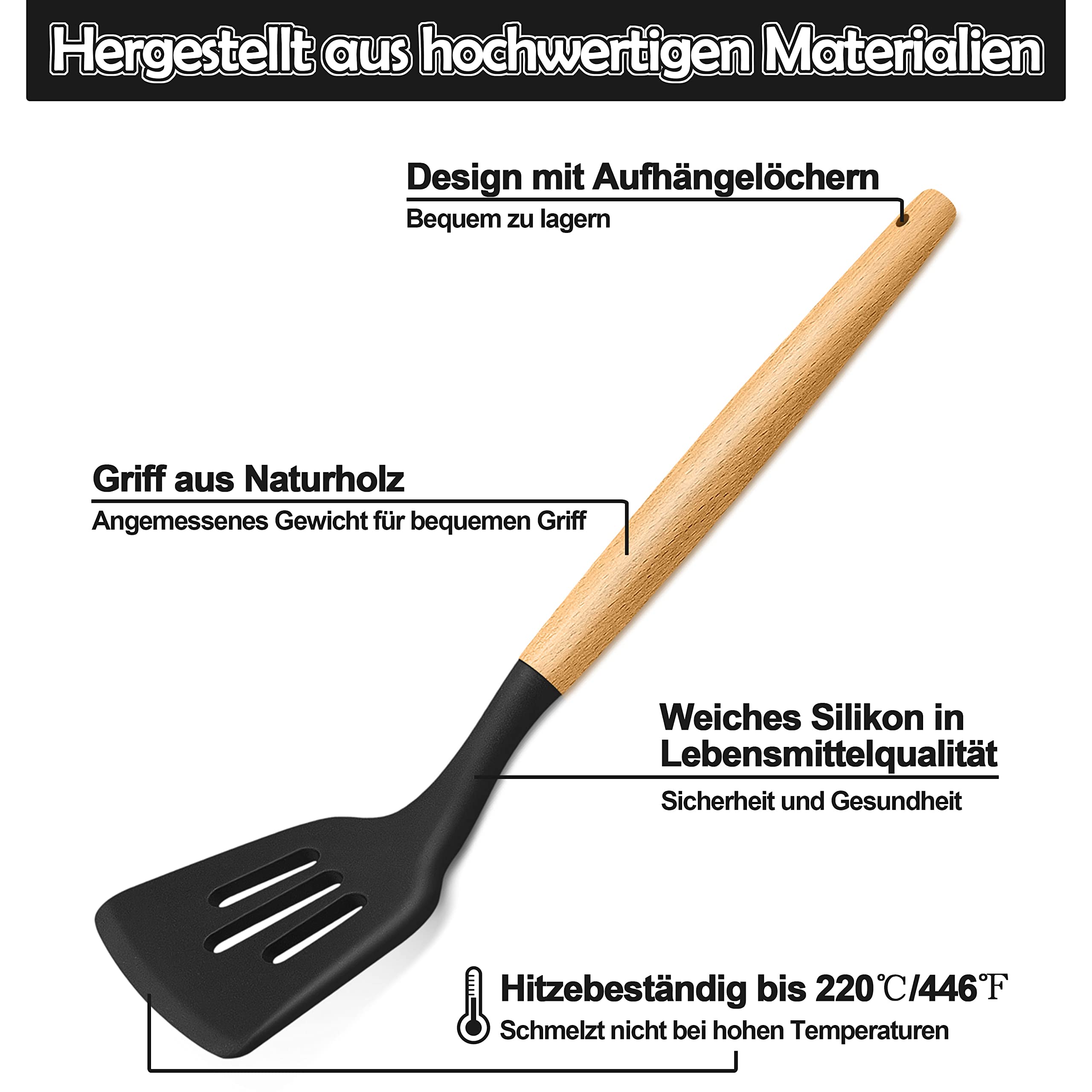homikit-kitchen-gadgets-kochbesteck-set-15-teilig-schwarz-holzgriff image 3