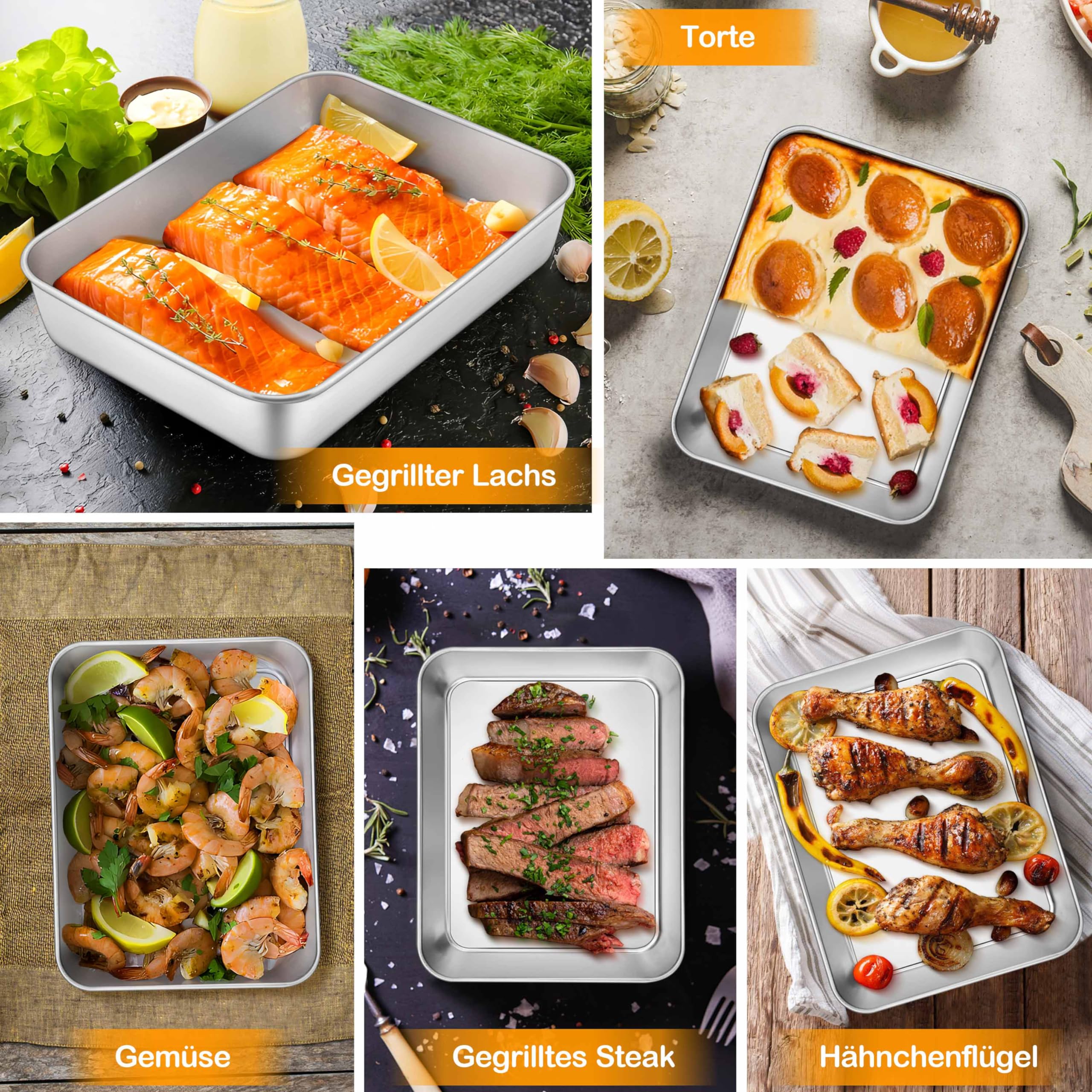 homikit-bakeware-auflaufform-26-5-cm-backblech-2er-set-edelstahl image 7