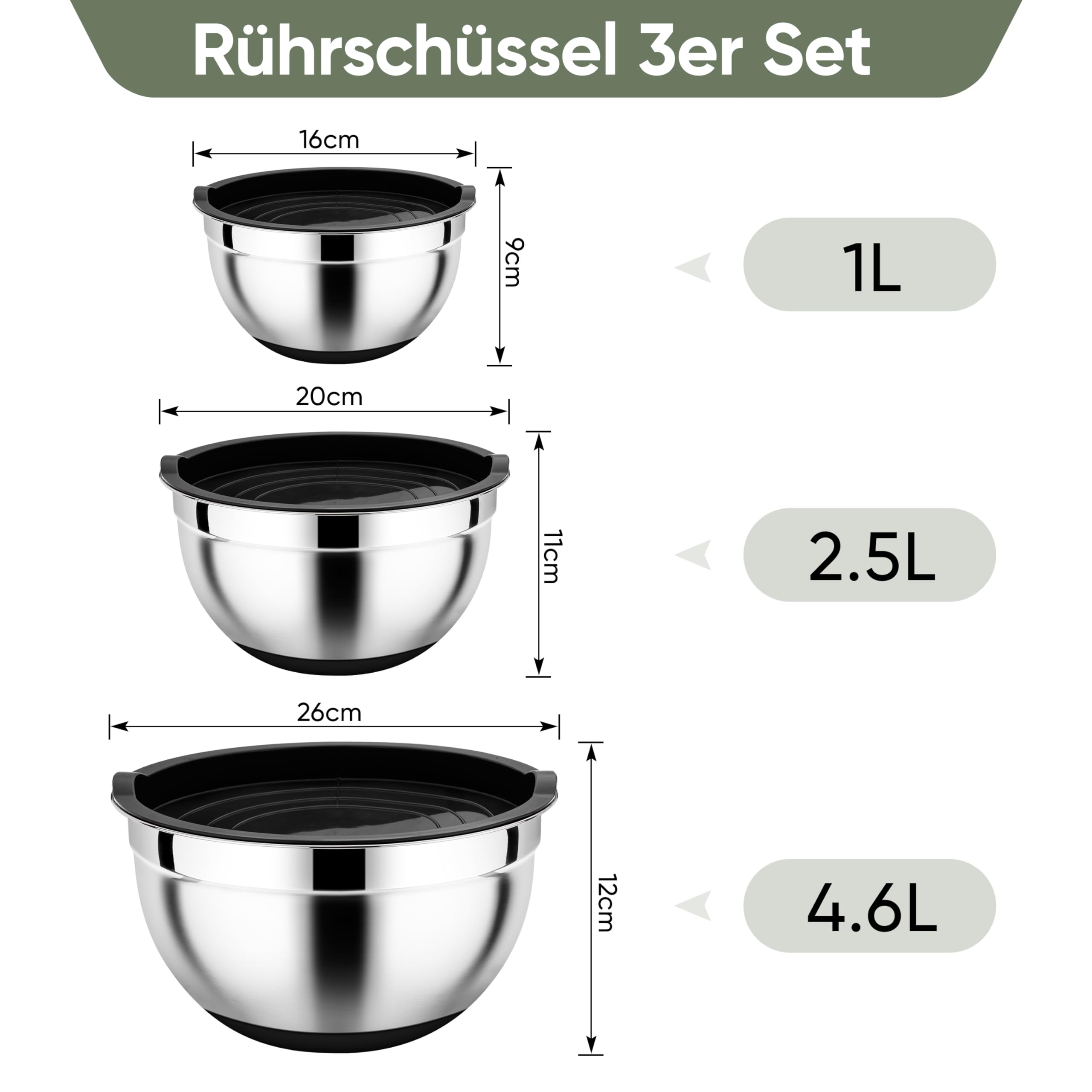 homikit-bakeware-r-hrsch-ssel-3er-schwarz-mit-deckel-edelstahl image 2