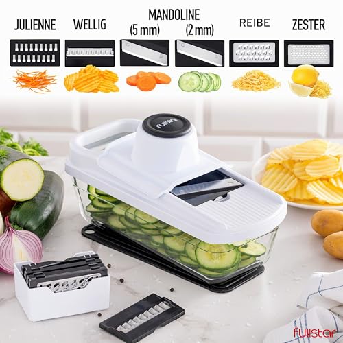 fullstar-pro-mandoline-gem-sehobel-7-in-1-edelstahl-mit-beh-lter image 6