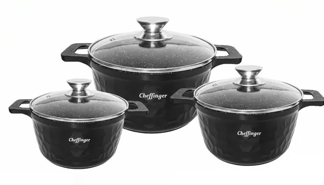 cheffinger-cookware-cf-hc03-pfanne-schwarz-antihaft image 1