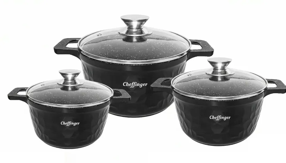 cheffinger-cookware-cf-hc03-pfanne-schwarz-antihaft image 1
