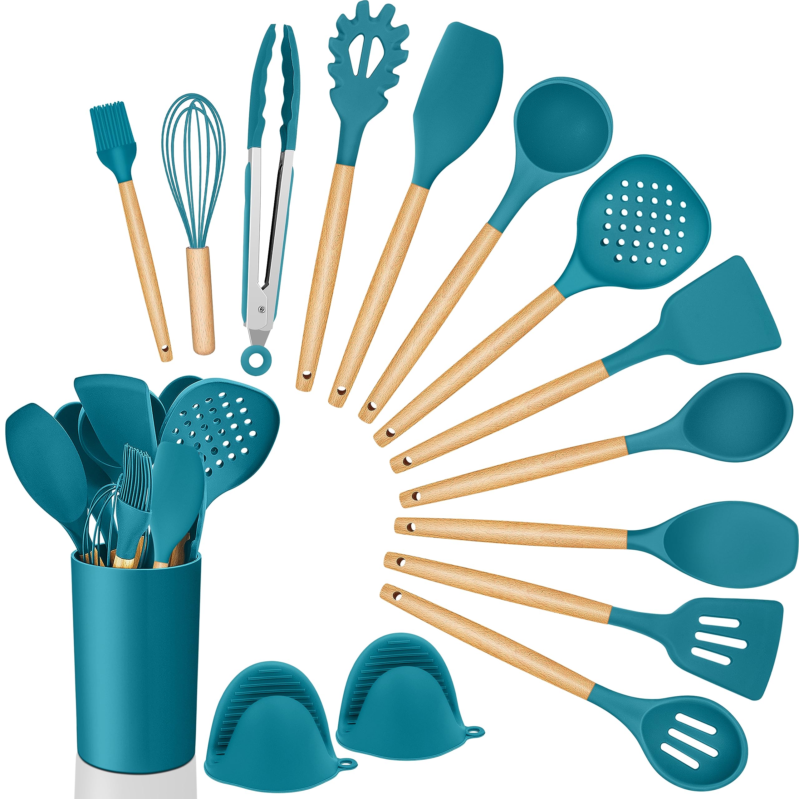 homikit-kitchen-gadgets-kochbesteck-set-15-teilig-blau-holzgriff image 1