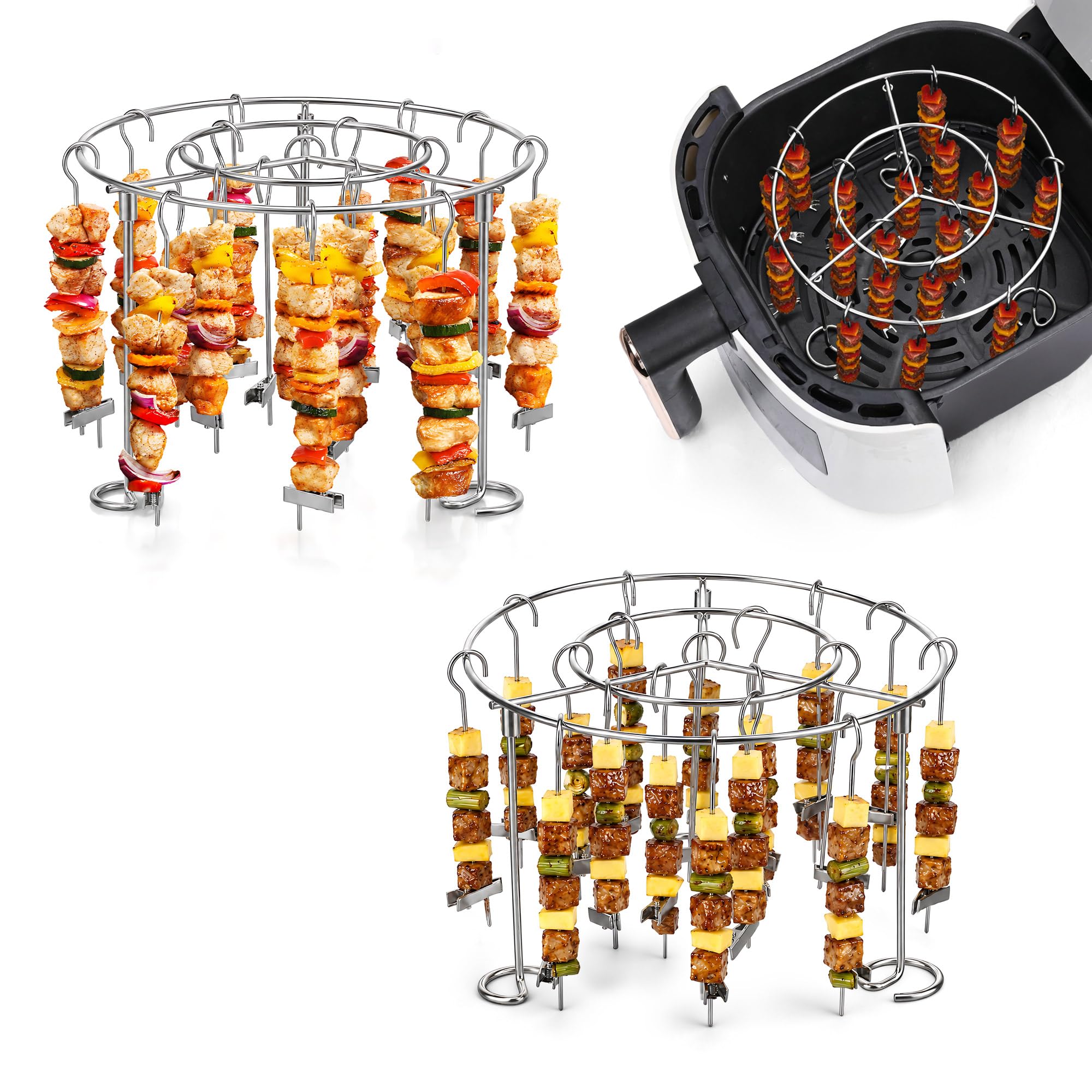 homikit-kitchen-gadgets-airfryer-zubeh-r-2er-set-15-6cm-edelstahl image 1