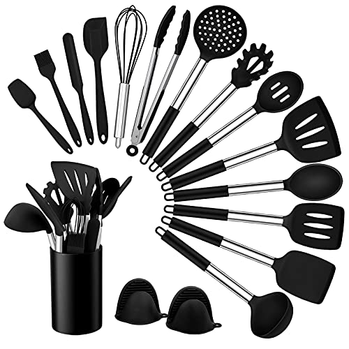 homikit-k-chenhelfer-set-silikon-17-teilig-schwarz-edelstahl image 8
