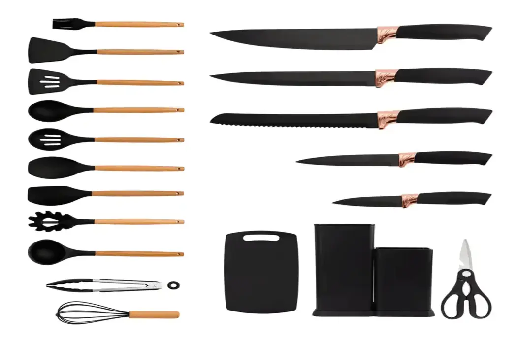 cheffinger-knives-cf-ksut01-messerset-19-teilig-mit-block-edelstahl image 3