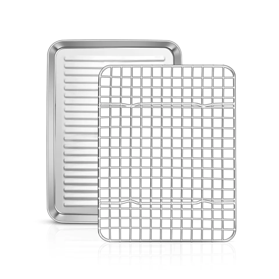 homikit-bakeware-backblech-mit-gitter-26-5cm-edelstahl-ofenblech image 1