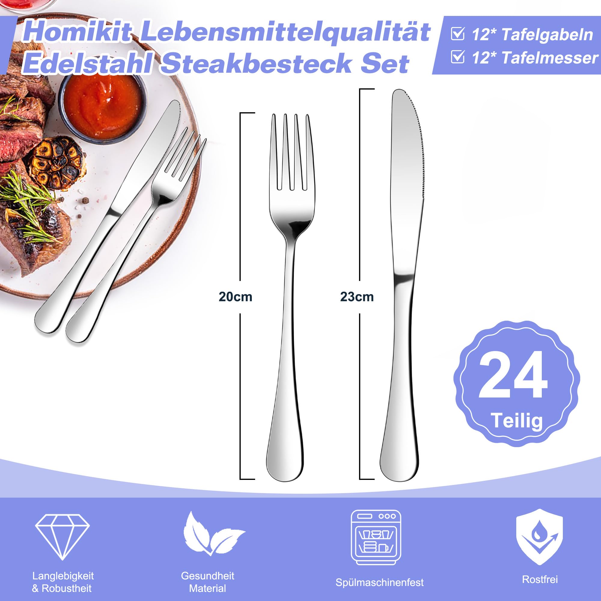 homikit-flatware-steakbesteck-24tlg-edelstahl-f-r-12-personen image 2