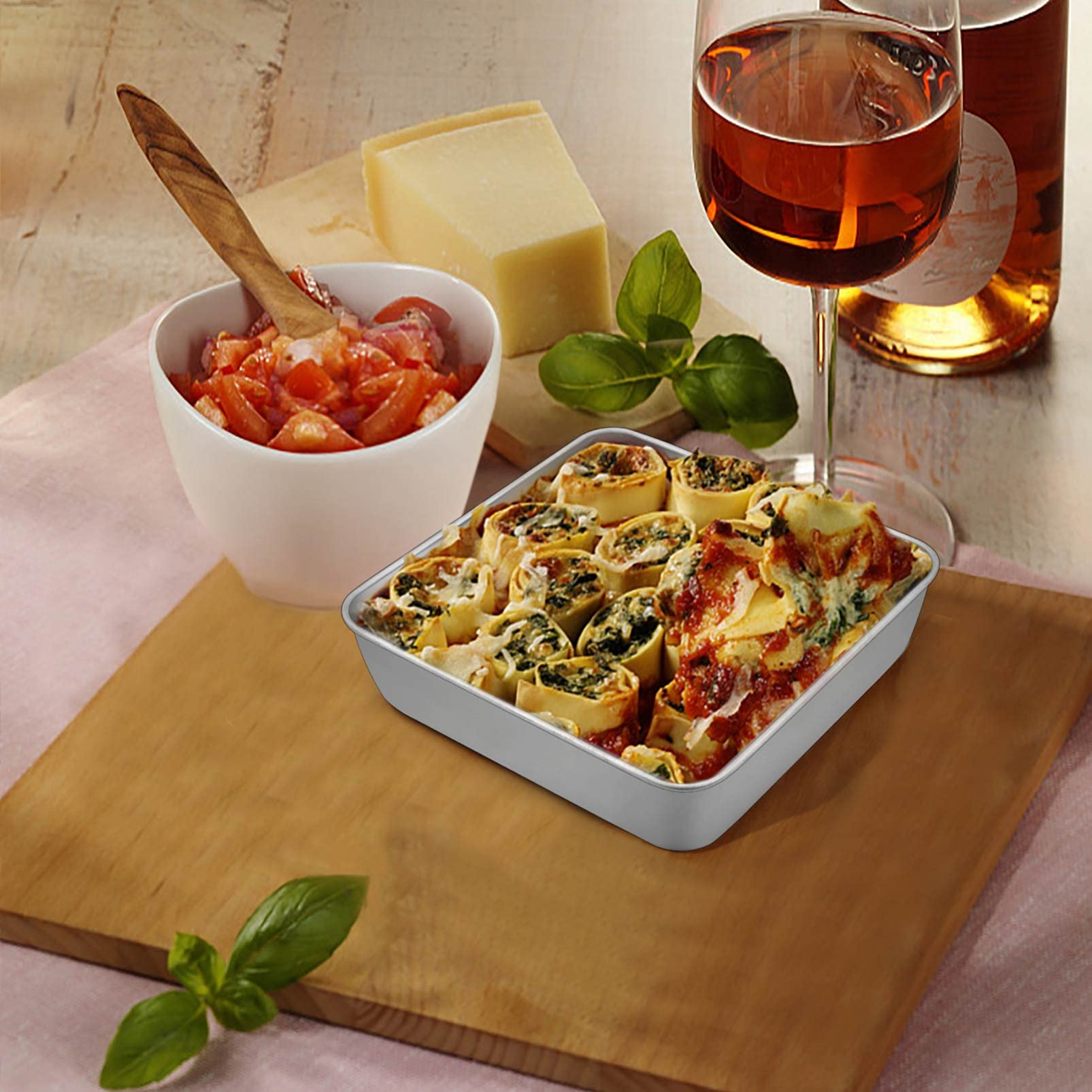 homikit-bakeware-kuchenform-edelstahl-eckig-2er-set image 7