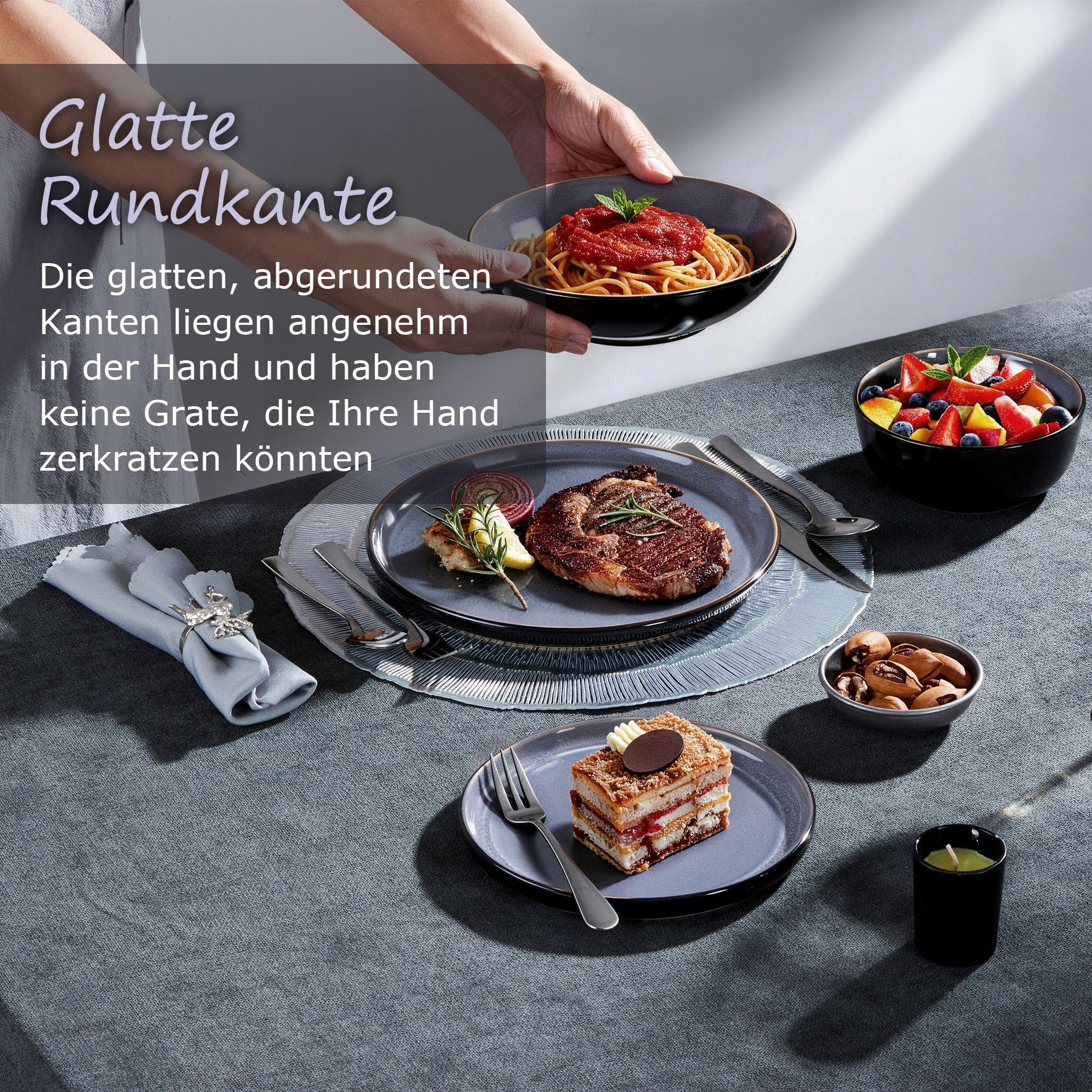 homikit-dinnerware-geschirrset-6-personen-schiefergrau-24-tlg-steinzeug image 5