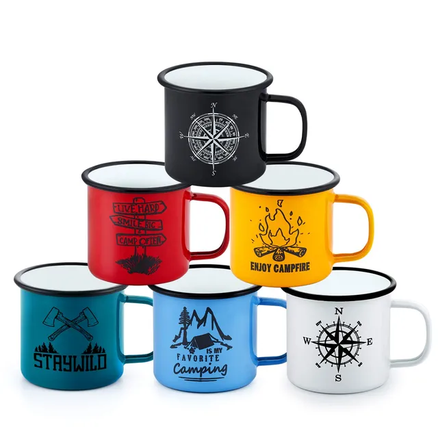 homikit-drinkware-emaille-tassen-6er-set-470-ml-bunt-camping image 1