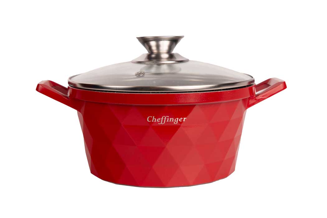 cheffinger-cookware-cf-diac03-kochtopf-rot-beschichtet image 7