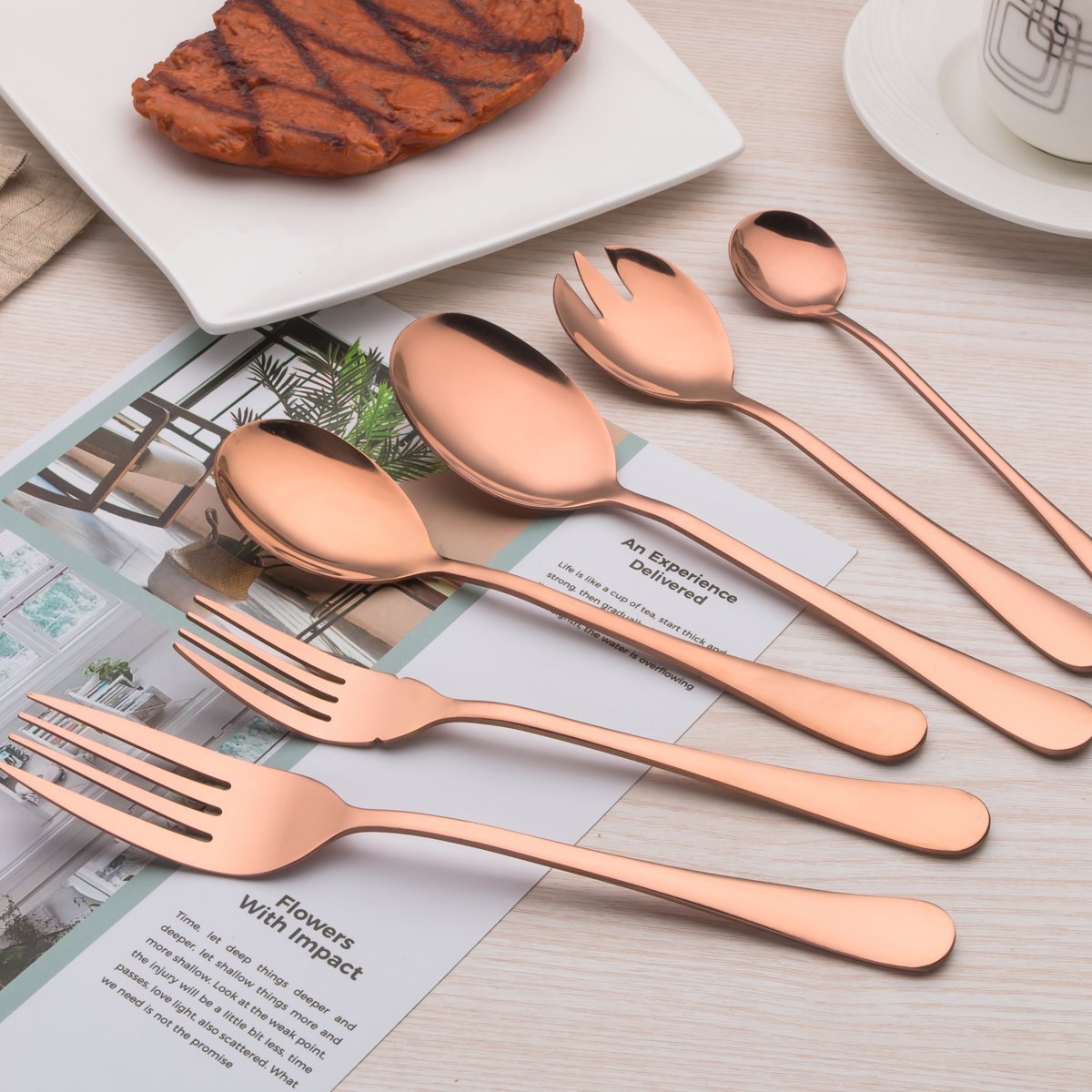 berglander-serving-set-ros-gold-10-tlg-servierbesteck-edelstahl image 5