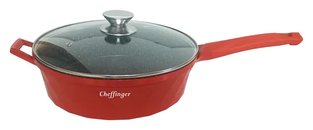 cheffinger-cookware-cf-diapf28-bratpfanne-28-cm-rot image 1