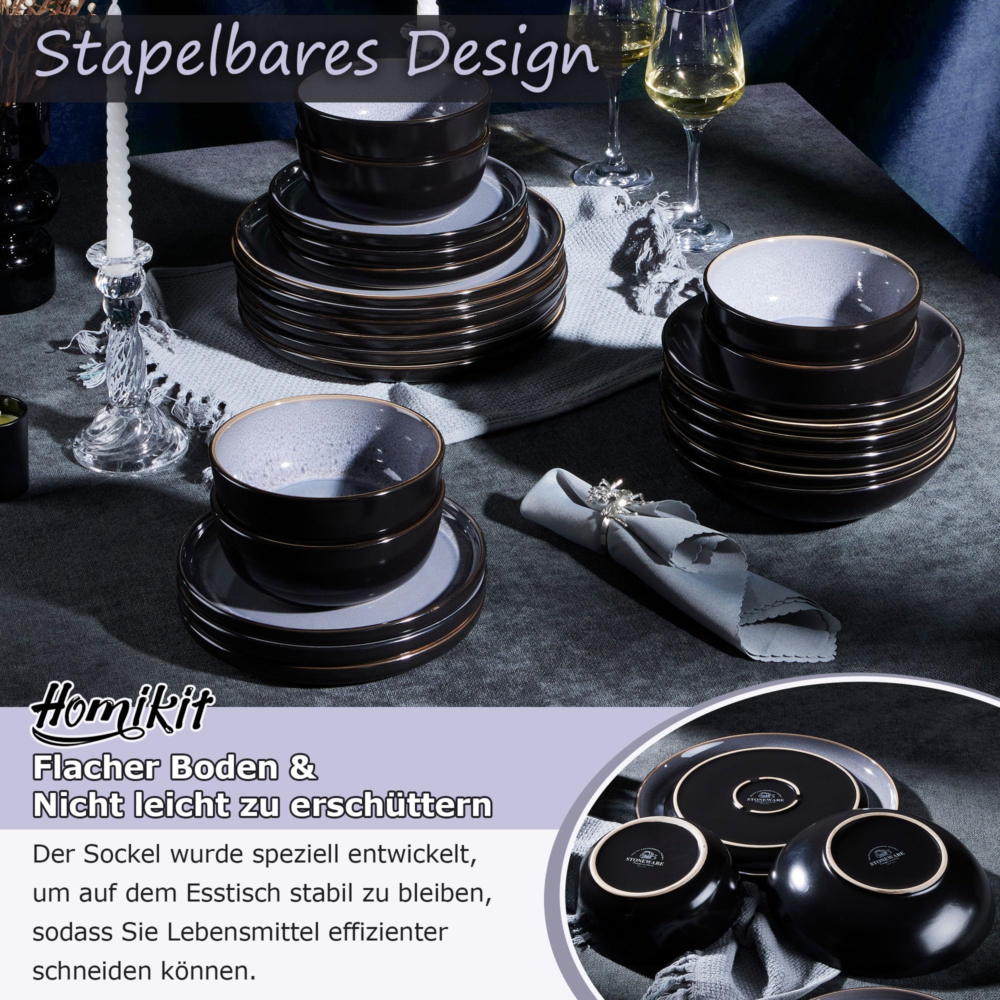 homikit-dinnerware-geschirrset-6-personen-schiefergrau-24-tlg-steinzeug image 7