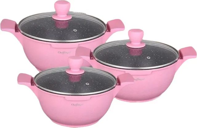 cheffinger-cf-lc01-kochtopf-pink-antihaft image 1