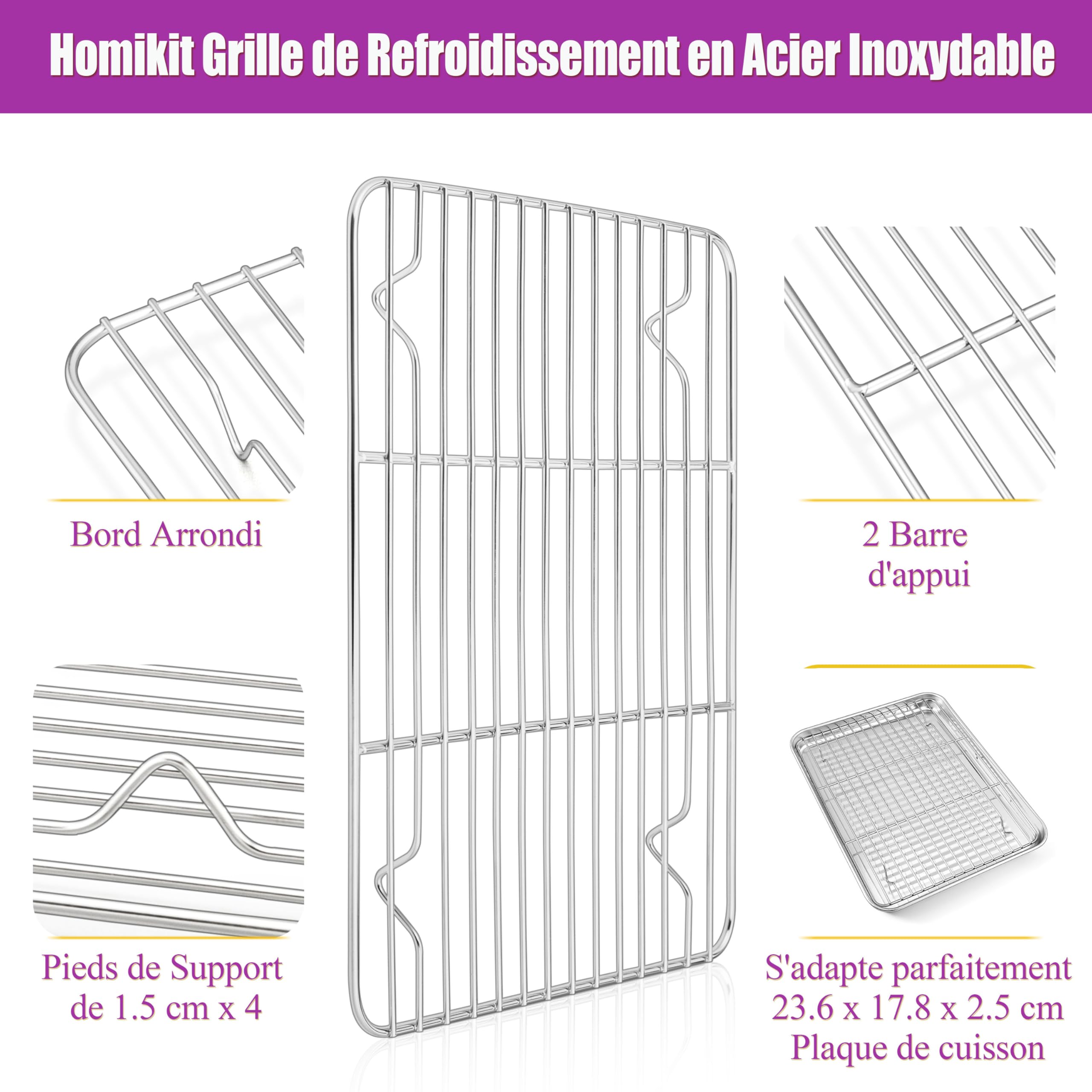 homikit-bakeware-backblech-mit-gitter-23-5cm-mini-edelstahl image 3