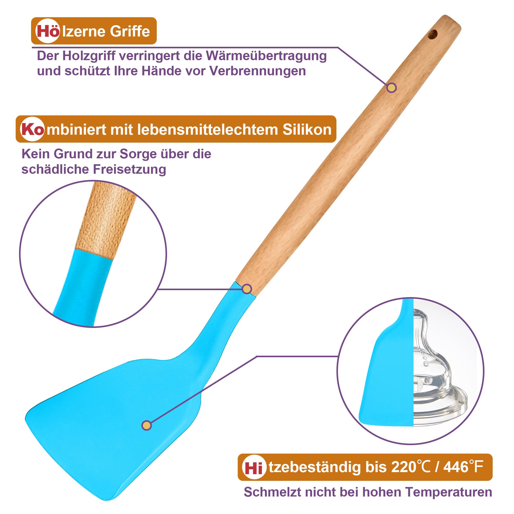 homikit-kitchen-gadgets-kochbesteck-set-9-teilig-bunt-holzgriff image 3