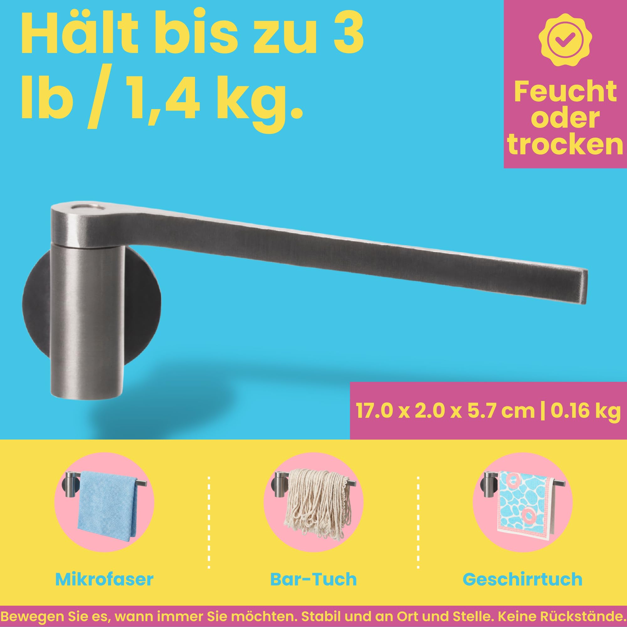 happy-sinks-magnetic-dishcloth-holder-geschirrtuchhalter-stahl image 3