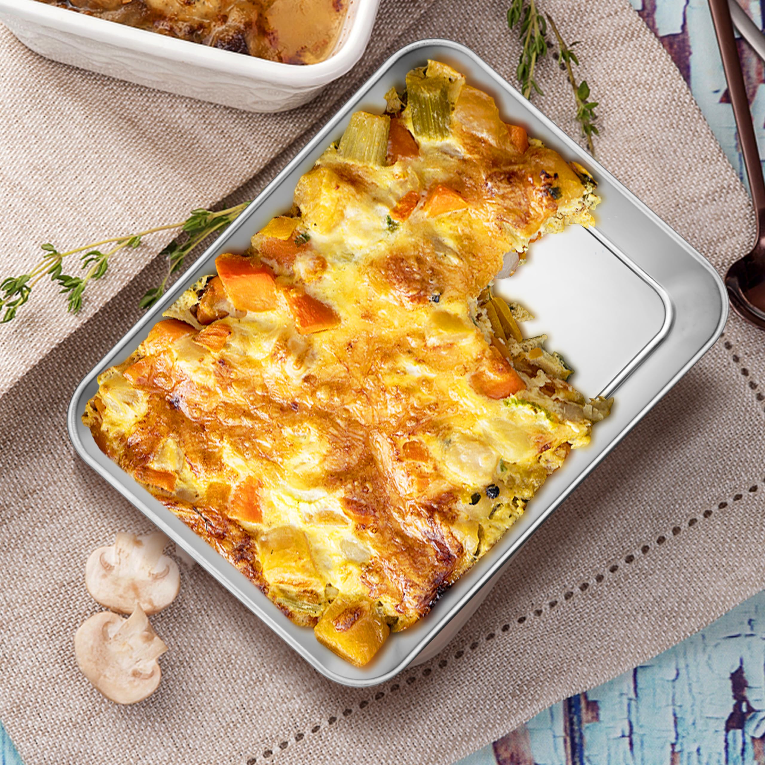 homikit-bakeware-auflaufform-26-5-cm-backblech-2er-set-edelstahl image 6