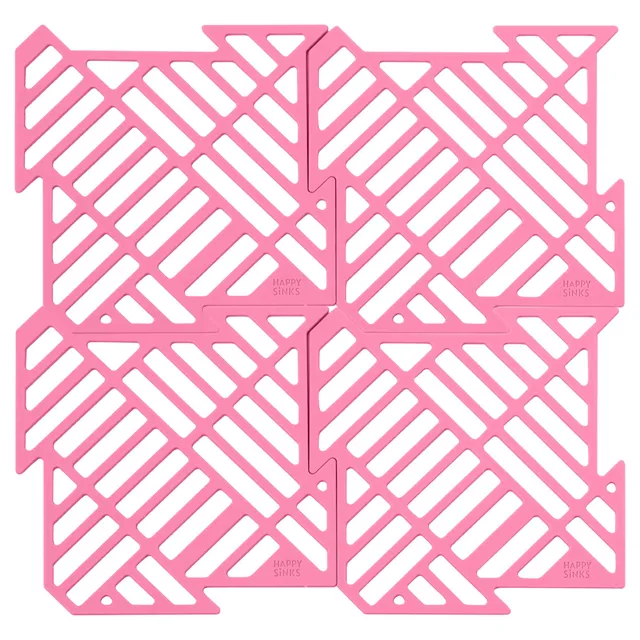 happy-sinks-sink-accessories-sp-lbeckenmatte-silikon-4er-rosa image 1