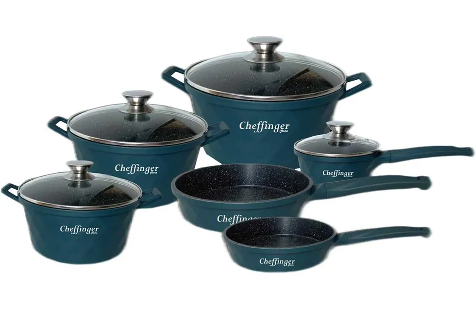 cheffinger-cf-diac12-kochtopf-gr-n-beschichtet image 1