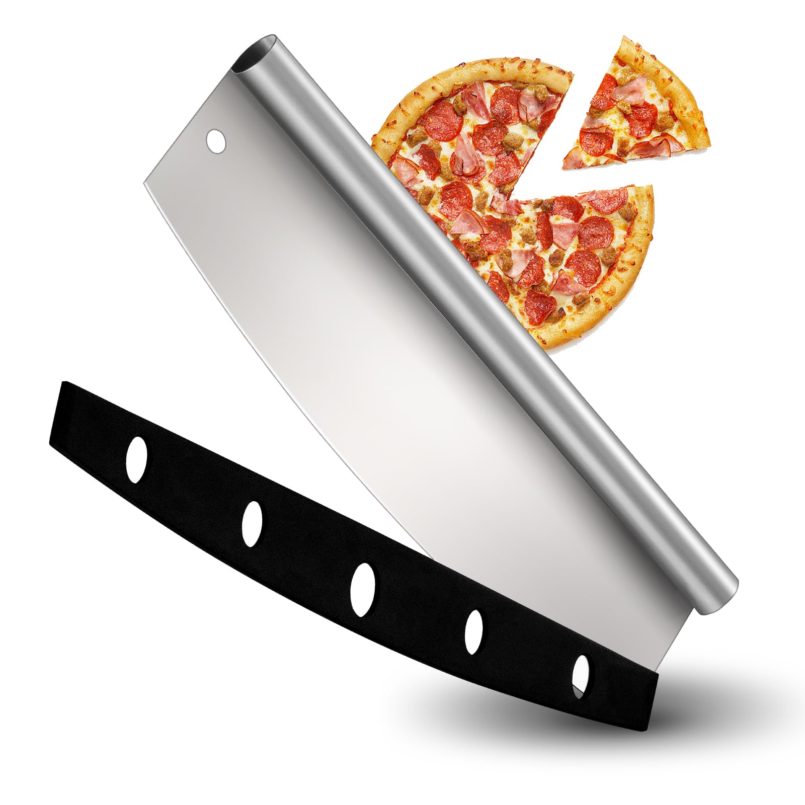 homikit-kitchen-gadgets-pizzaschneider-35cm-edelstahl-wiegemesser image 1