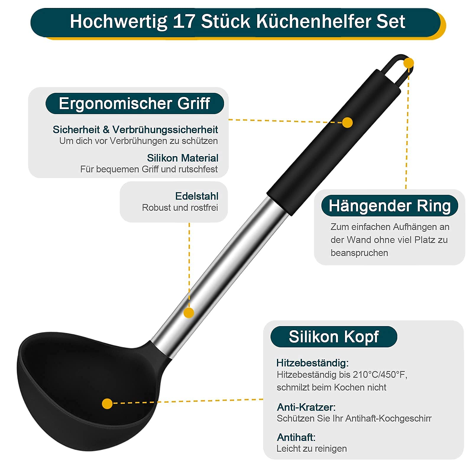 homikit-k-chenhelfer-set-silikon-17-teilig-schwarz-edelstahl image 4