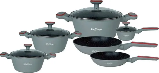 cheffinger-cookware-cf-fa2010-bratpfanne-20-cm-grau-antihaft image 1
