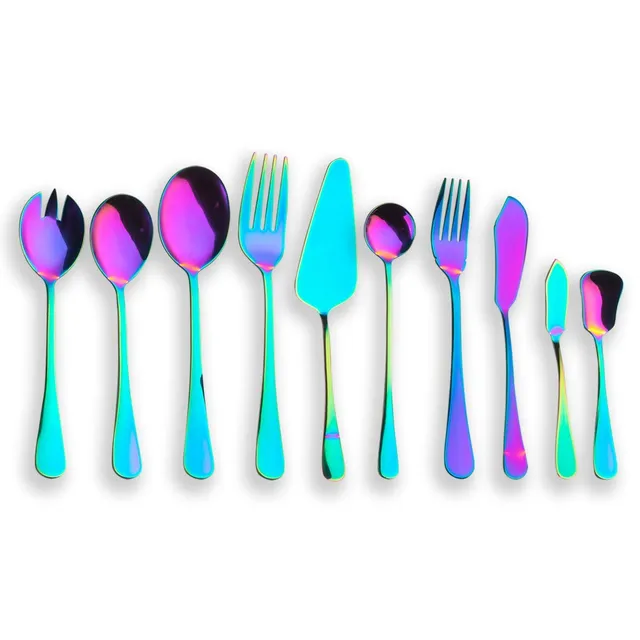 berglander-serving-set-vorlegebesteck-regenbogen-edelstahl-9-teilig image 1