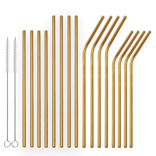 berglander-kitchen-utensils-edelstahl-trinkhalme-gold-18-teilig image 1
