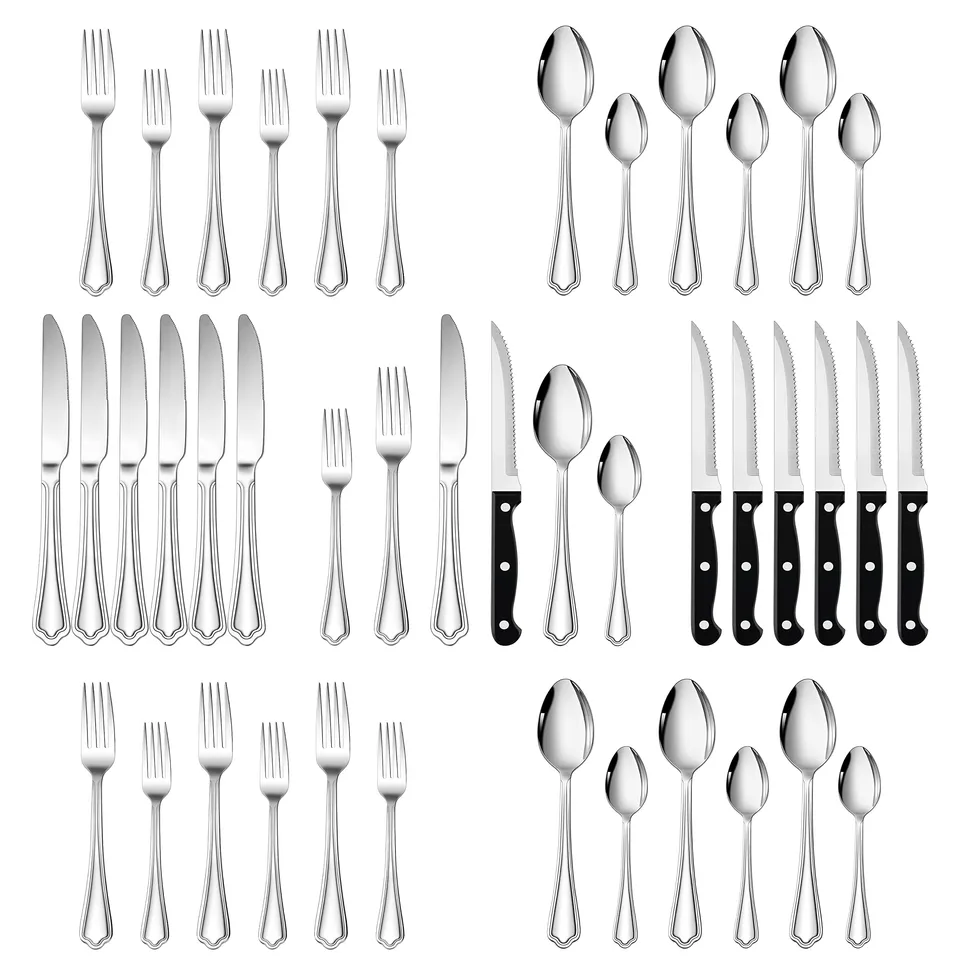 homikit-flatware-besteckset-36-teilig-mit-steakmesser-rund image 1