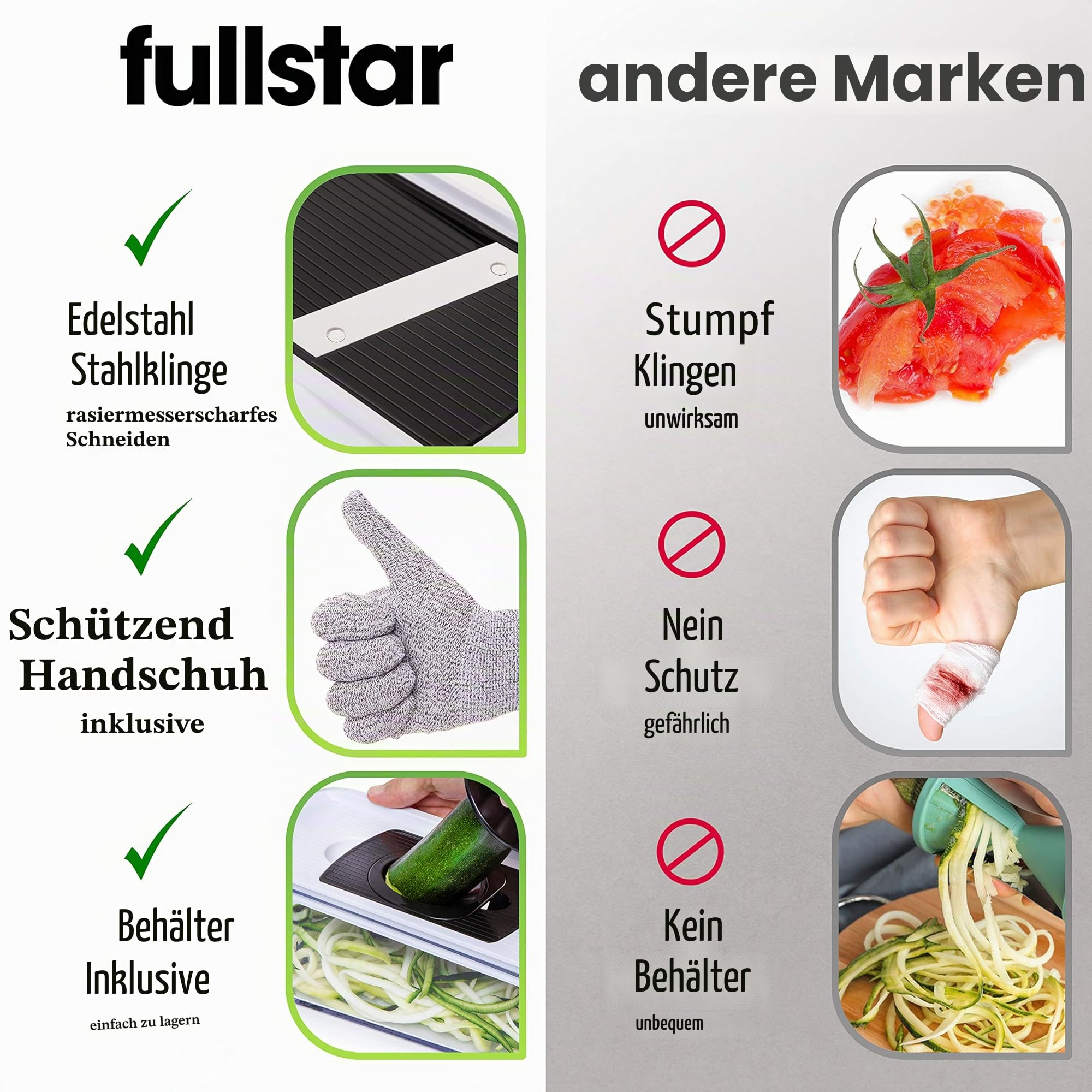 fullstar-pro-mandoline-gem-sehobel-11-in-1-edelstahlklingen image 2