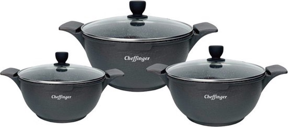 cheffinger-cookware-cf-lc01-lunchbox-schwarz-mit-deckel image 1