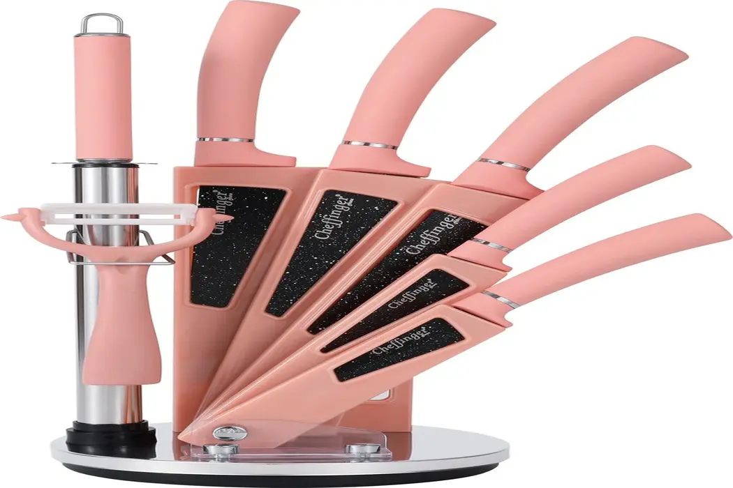 cheffinger-cf-ks06-messerblock-pink-f-r-k-chenmesser image 1